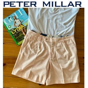 PETER MILLAR NWT LADIES SHORTS / GOLF /LEISURE / 98% COTTON / CANTALOUPE